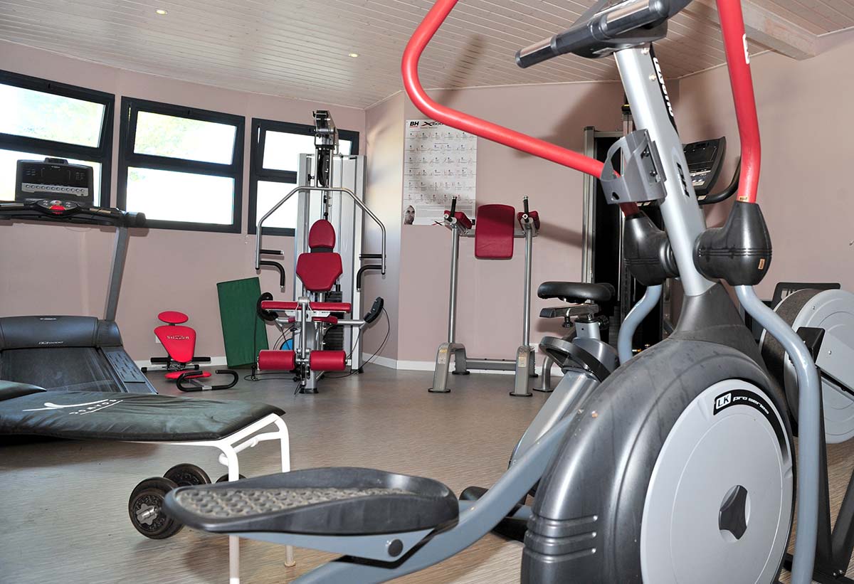 Fitness room at Les Écureuils campsite near Saint-Gilles-Croix-de-Vie