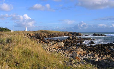 Uitzicht op de Pointe des Corbeaux op het eiland Yeu in de Vendée