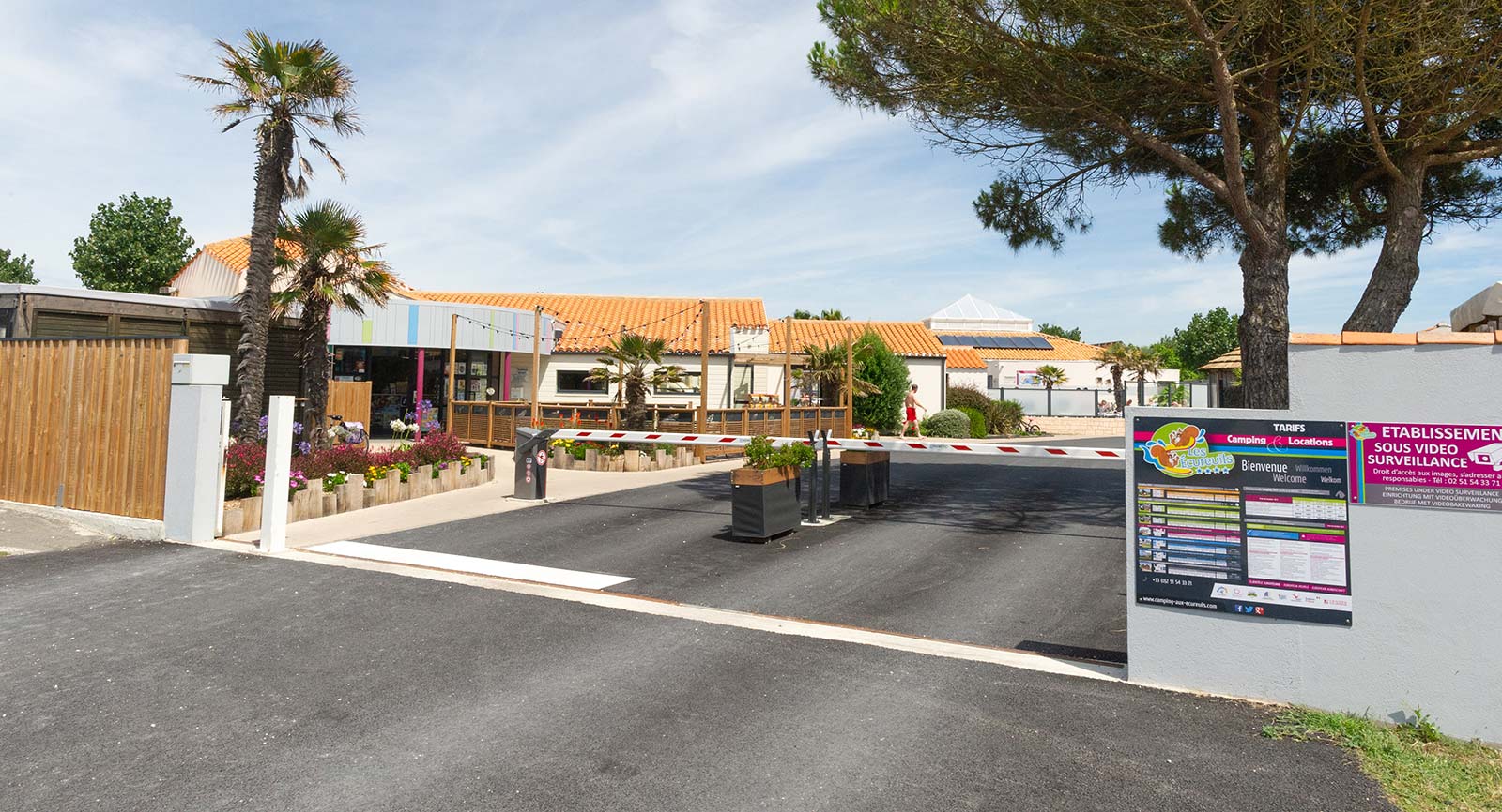 Ingang toegang camping Les Écureuils Saint-Hilaire Vendée