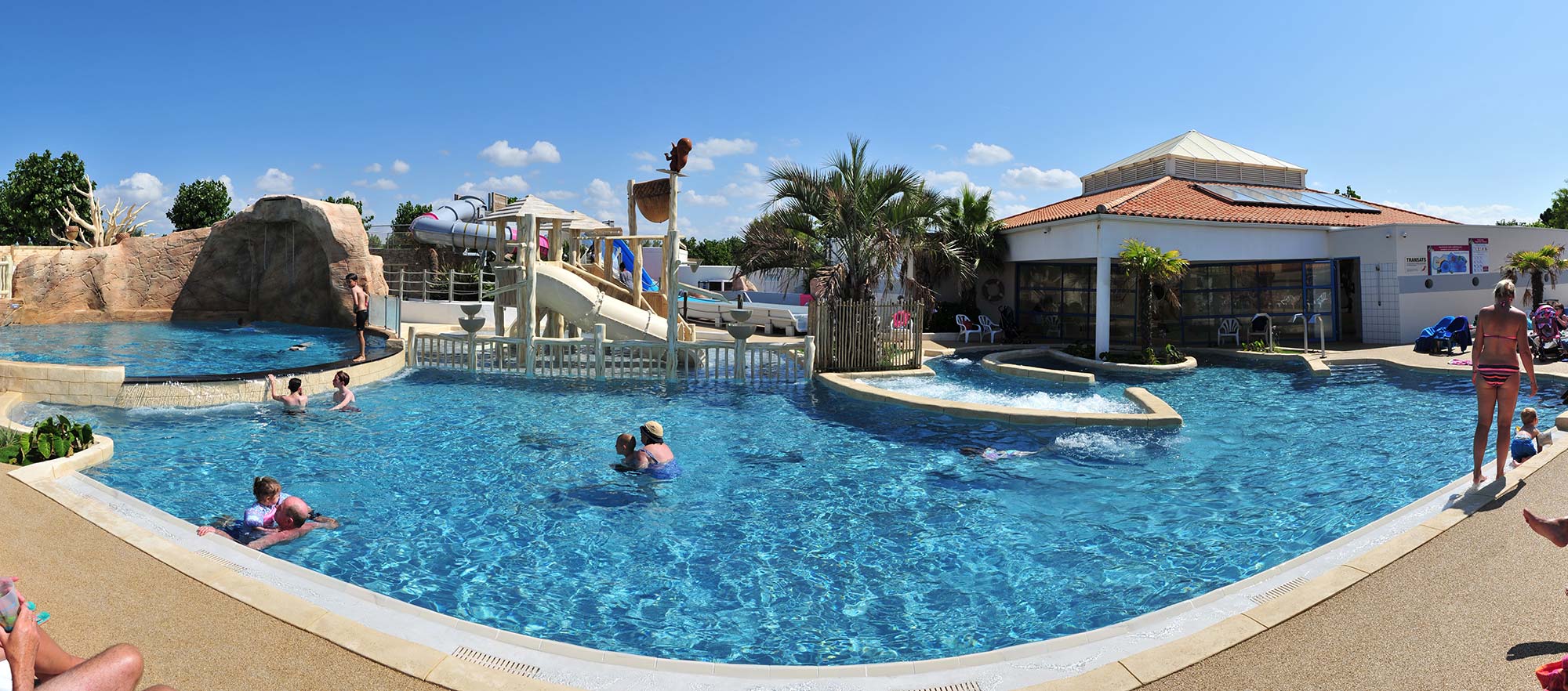 View of the aquatic area of the campsite in Saint-Hilaire-de-Riez near Saint-Jean-de-Monts