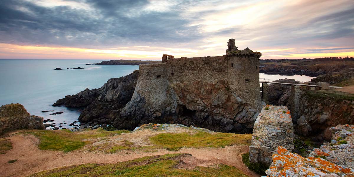 Le vieux château sur l'île d'Yeu en Vendée